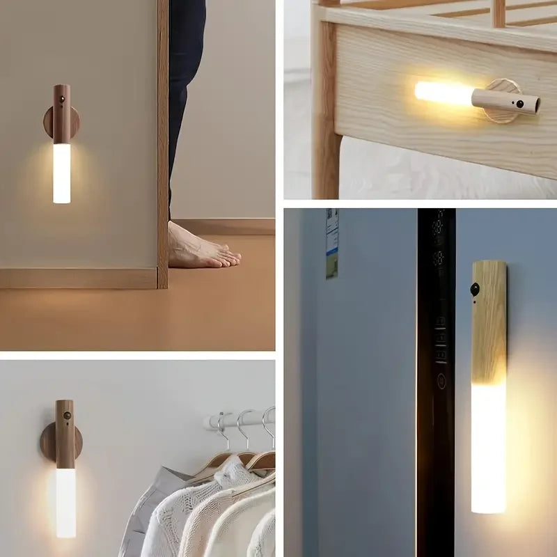 Illuminate Your Space with the Motion Sensing Magnetic LED Night Light - Perfect for Staircases, Corridors, and Bedrooms