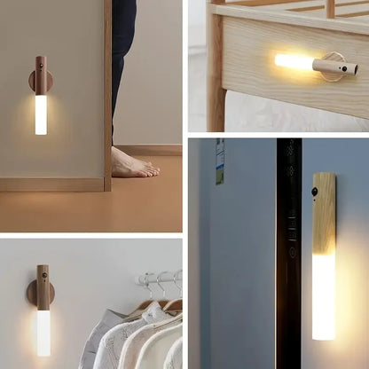 Illuminate Your Space with the Motion Sensing Magnetic LED Night Light - Perfect for Staircases, Corridors, and Bedrooms